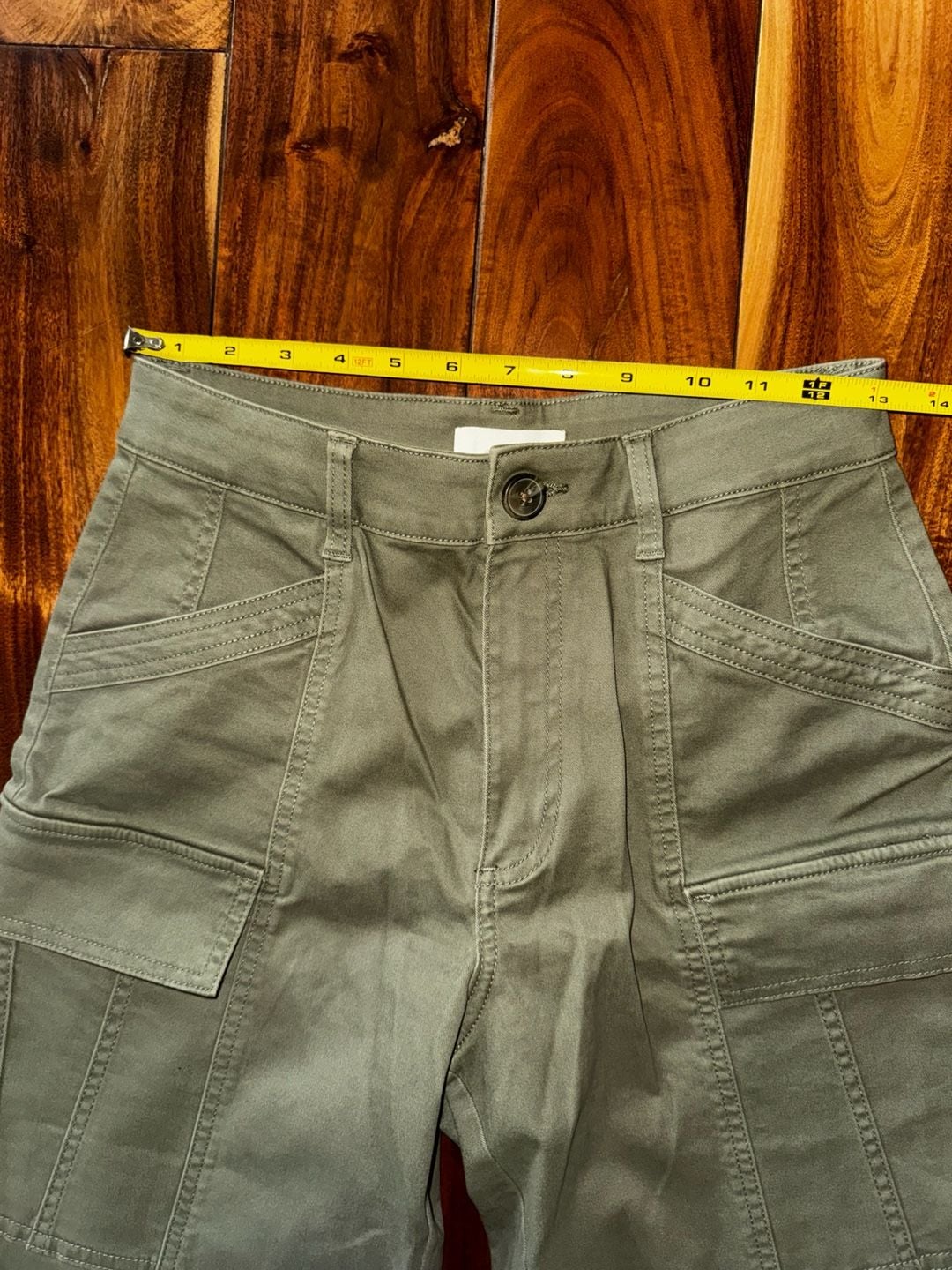 H&M Cargo Pants Size 4 Green Utility Workwear 5