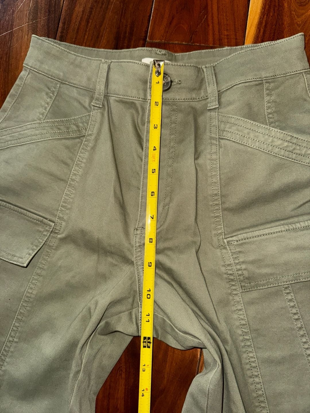 H&M Cargo Pants Size 4 Green Utility Workwear 6