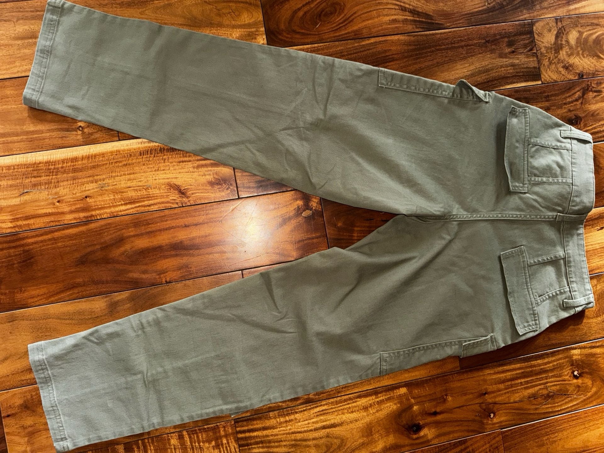 H&M Cargo Pants Size 4 Green Utility Workwear 8