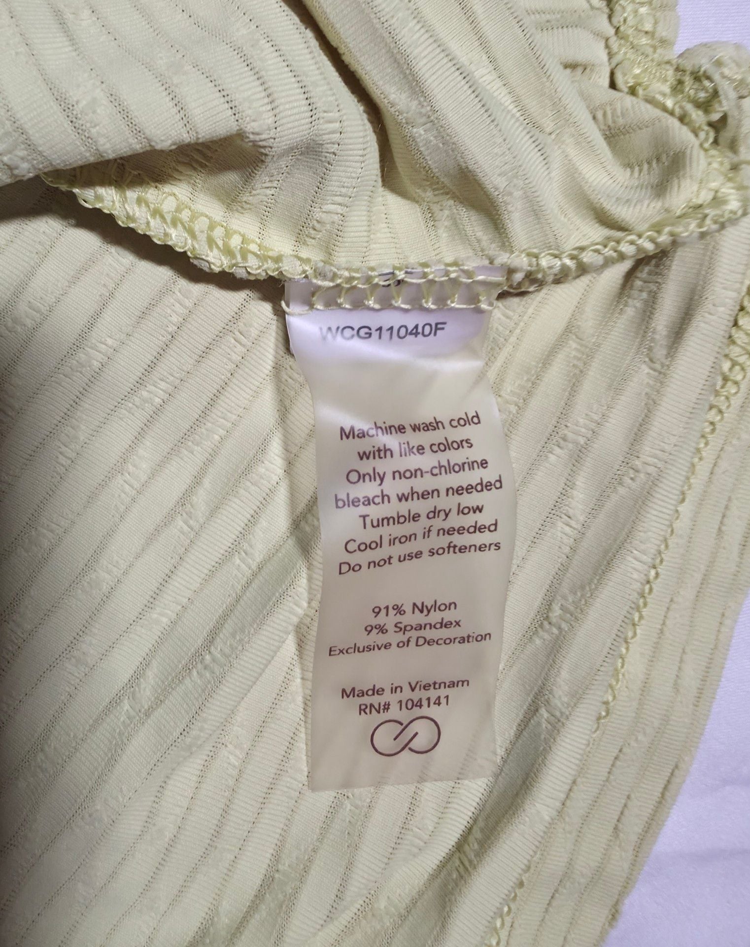 Calia Sleeveless Polo Shirt Size M Yellow Ribbed 5