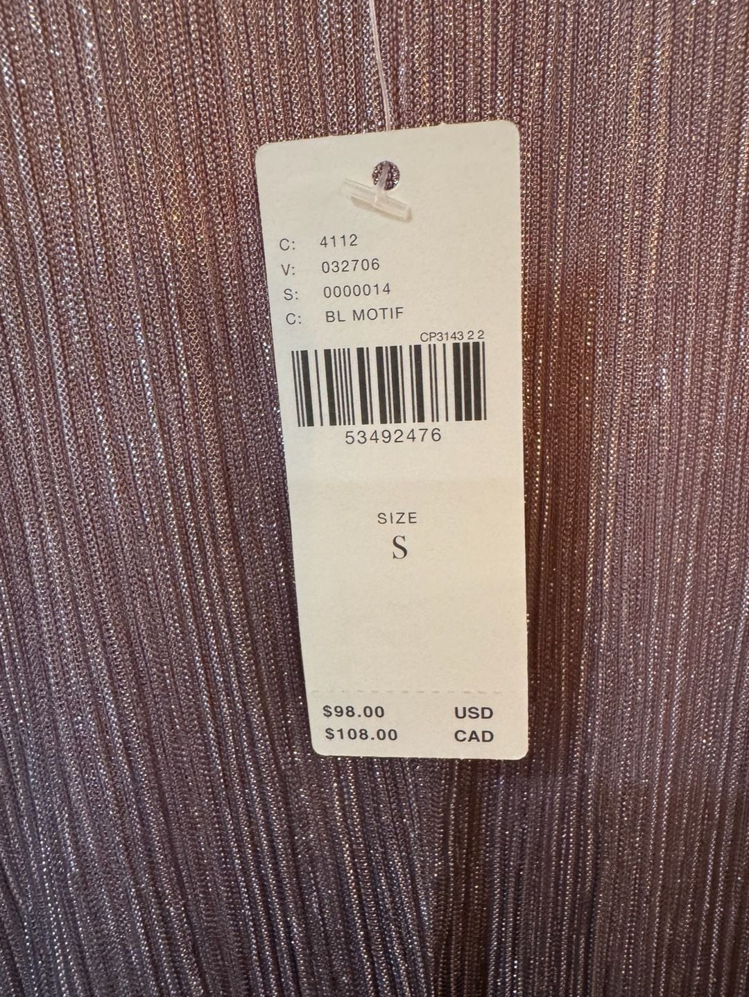 Anthropologie Serena Plisse Metallic Ombre Blouse Size S 3
