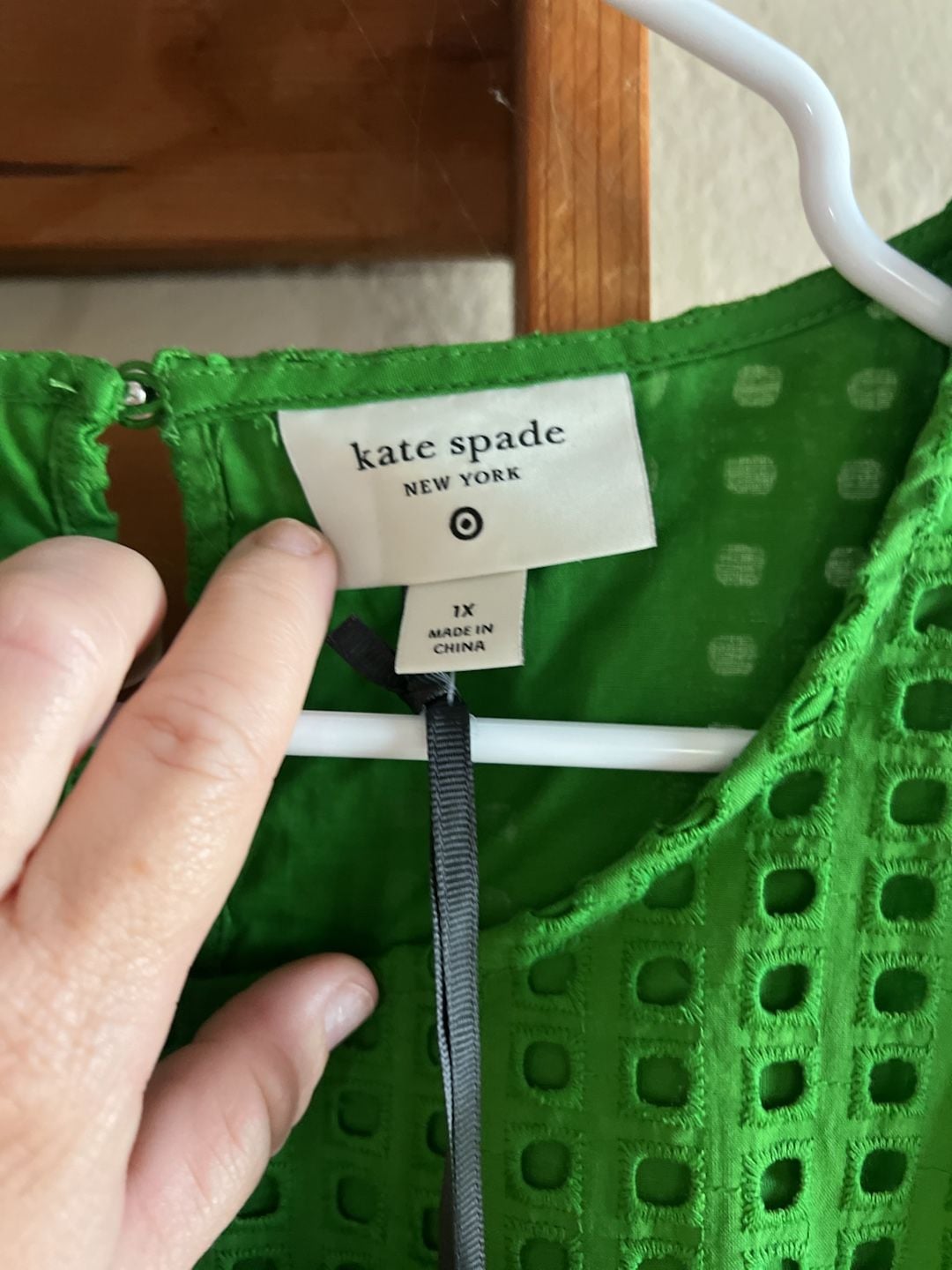 NWT Kate Spade New York Green Eyelet Tank Top Size 1X 4