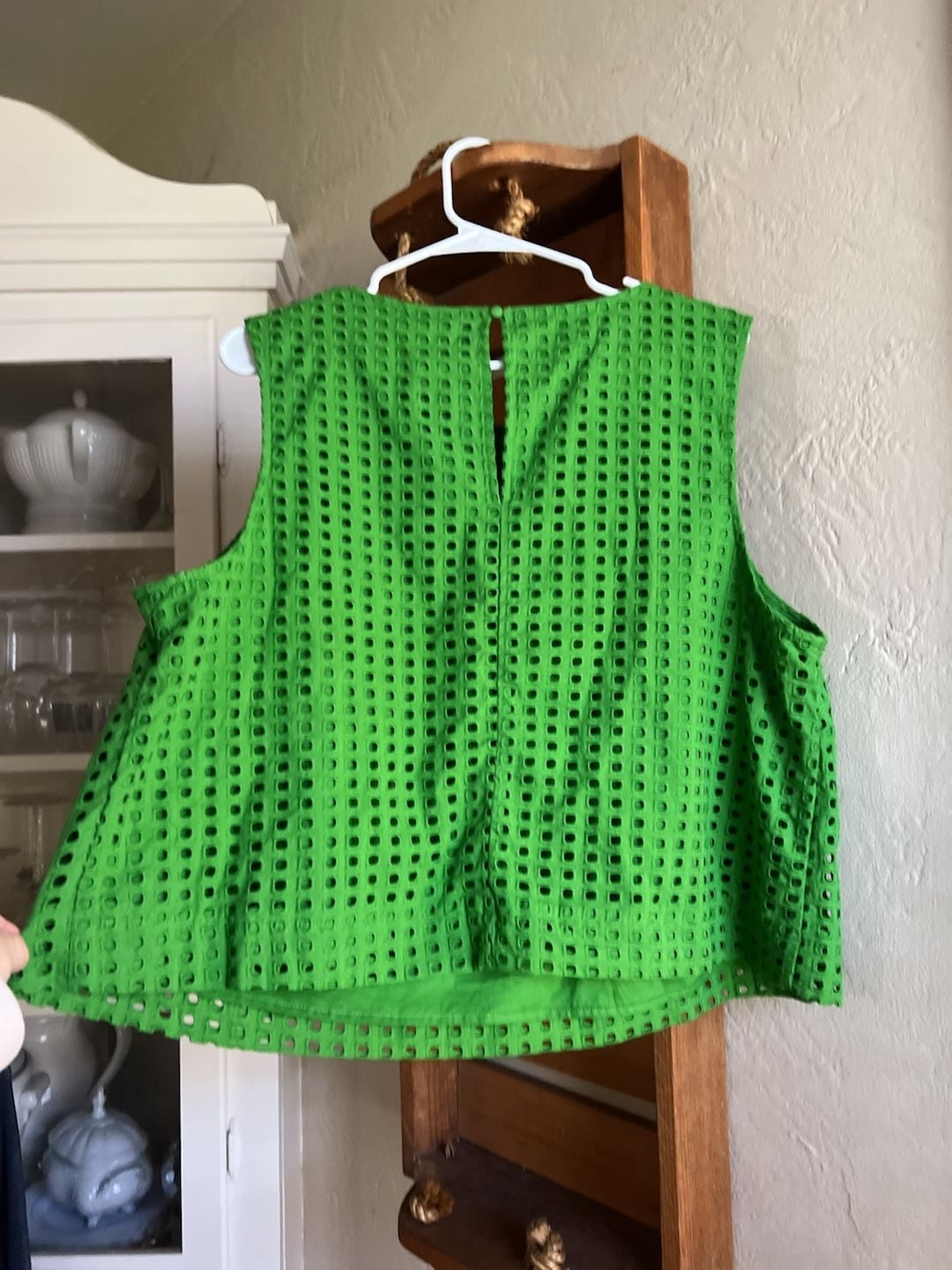 NWT Kate Spade New York Green Eyelet Tank Top Size 1X 9