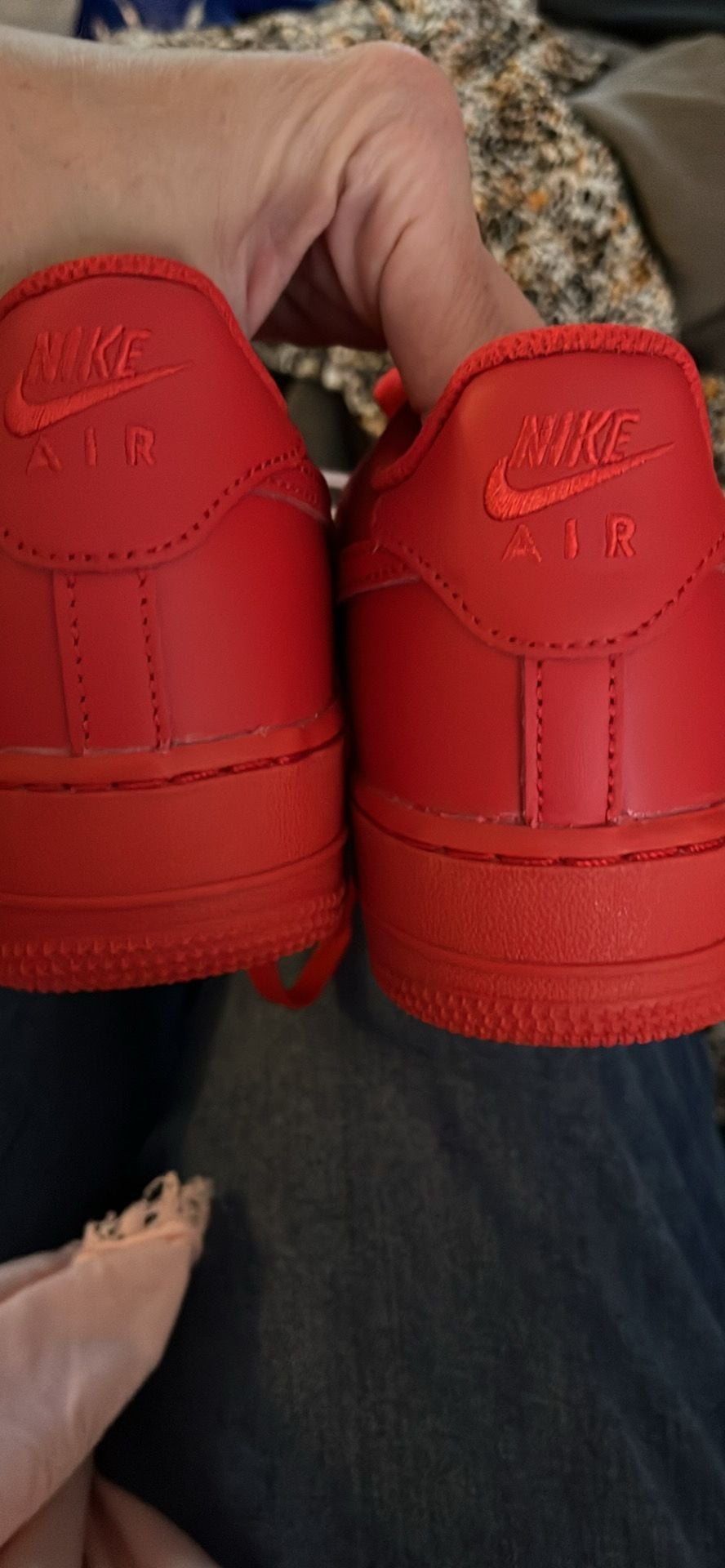 Nike Air Force 1 Low Boys Size 6Y Red Triple Red Sneakers 3