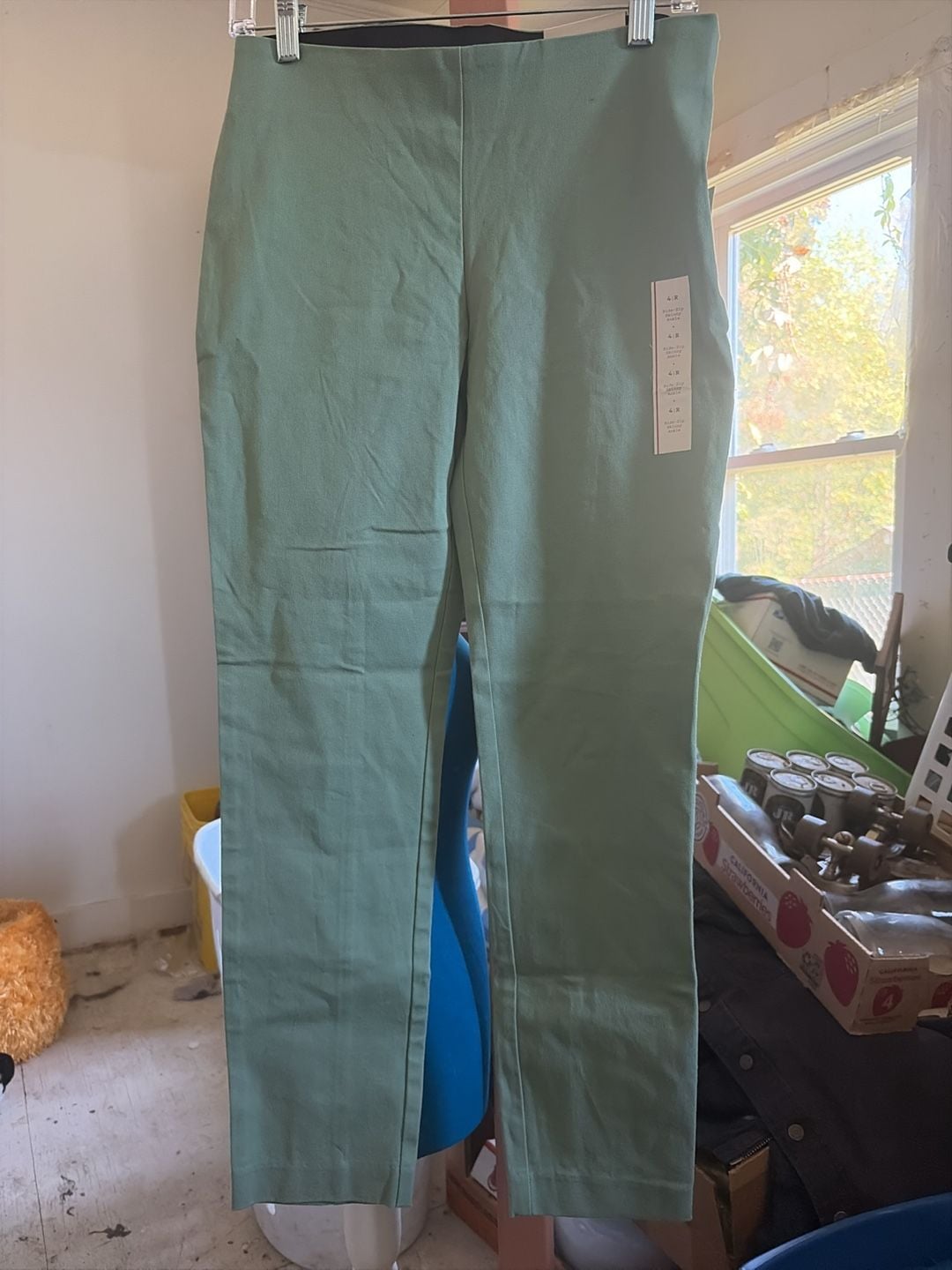 A New Day Skinny Ankle Pants Size 4R Green Stretch 2