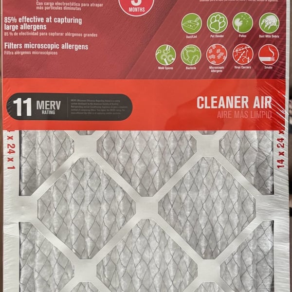 Ace Microparticle Air Filter 14 x 24 x 1 MERV 11 Cleaner Air-4 PACK-FREE SHIPPING