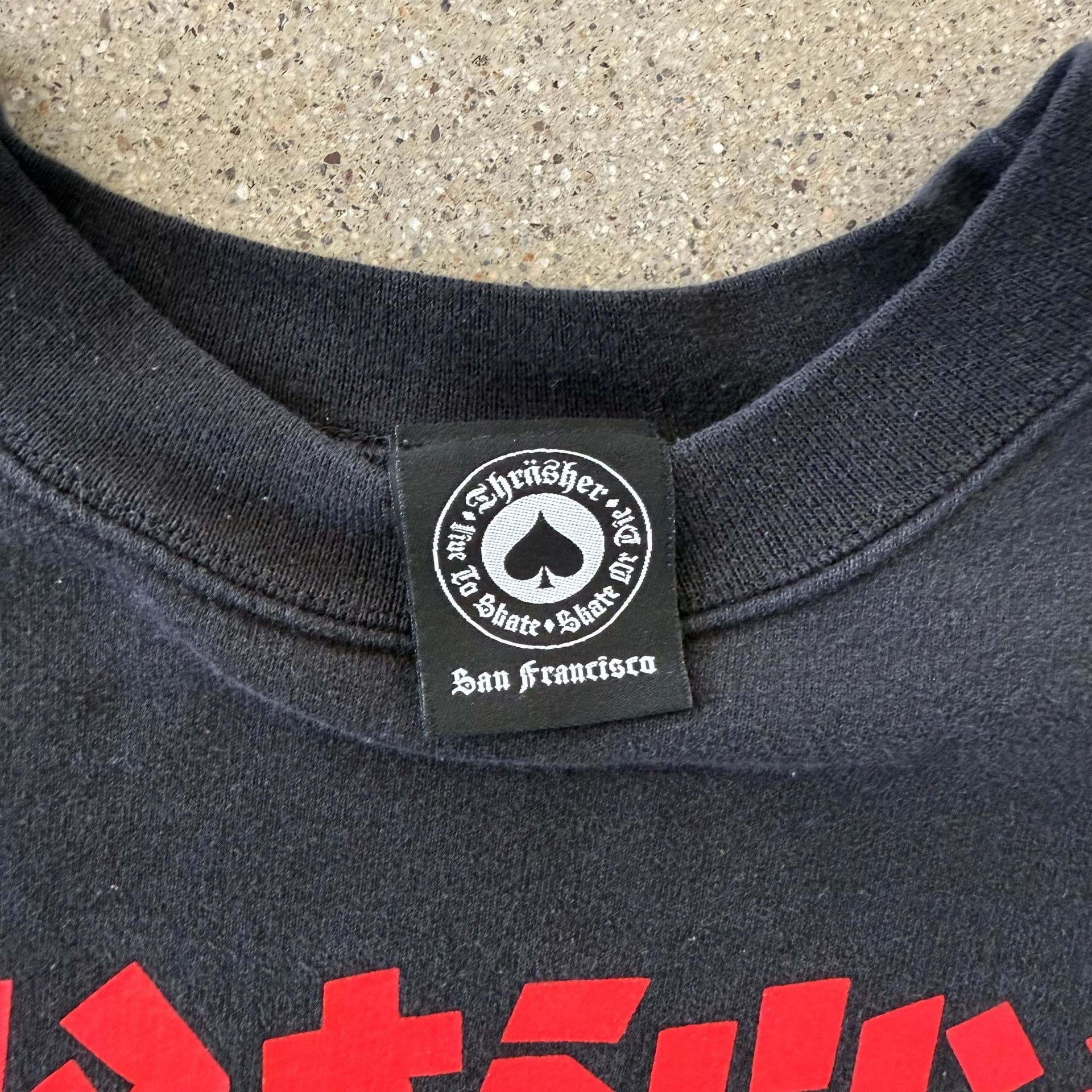 Thrasher Kikai Daisuki Sweatshirt Black Red Graphic Size Large 5