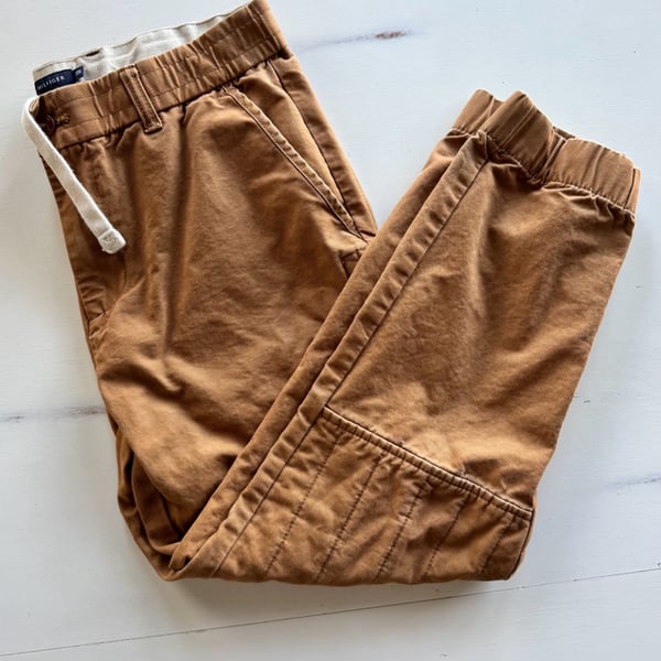 Tommy Hilfiger Utility Pants Brown Drawstring Waist Joggers