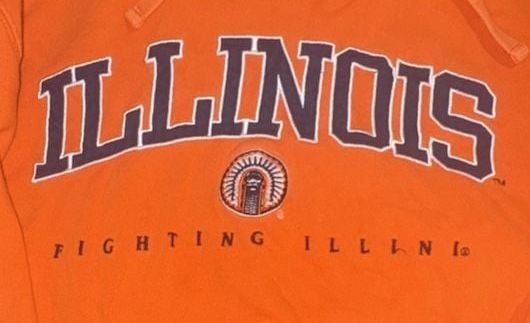 Illinois Fighting Illini Hoodie Size Medium Orange 3