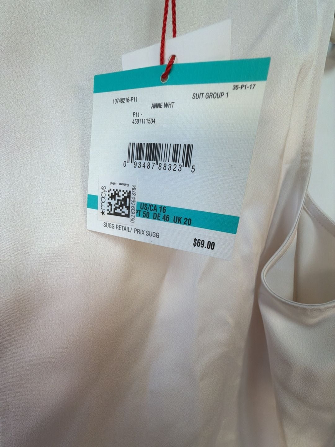 Anne Klein Ivory Sleeveless Cowl Neck Top Size 16 3