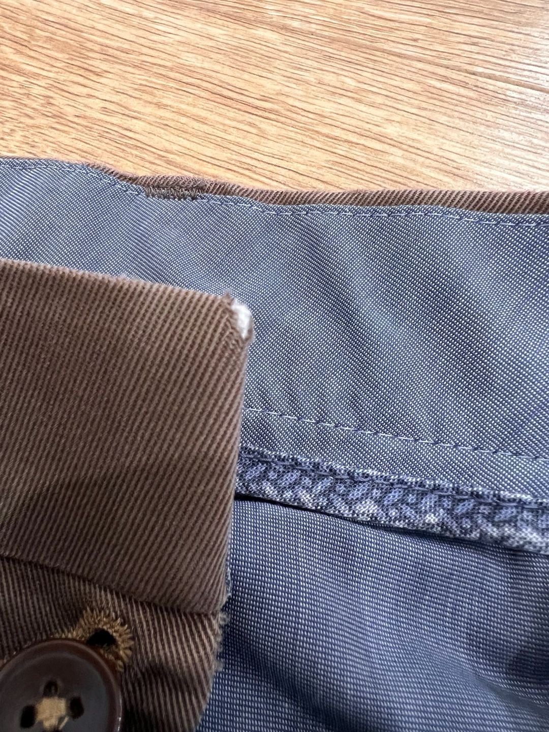 Charles Tyrwhitt Chino Pants Size 34W 32L Brown Cotton Blend Trousers Fair 9