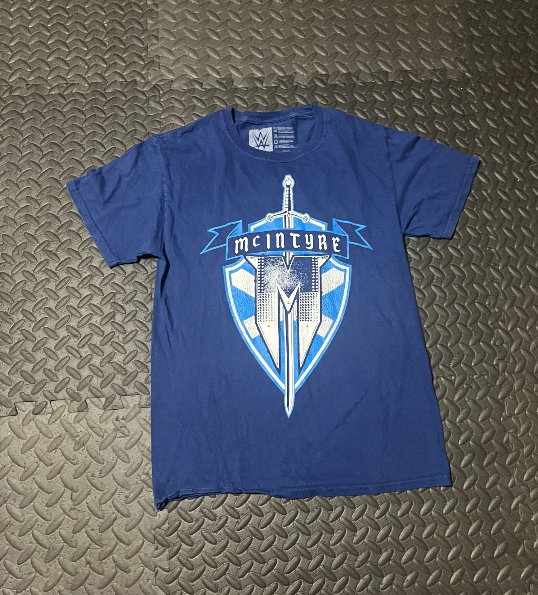 WWE Drew McIntyre T-Shirt Size S Blue Claymore Country 2