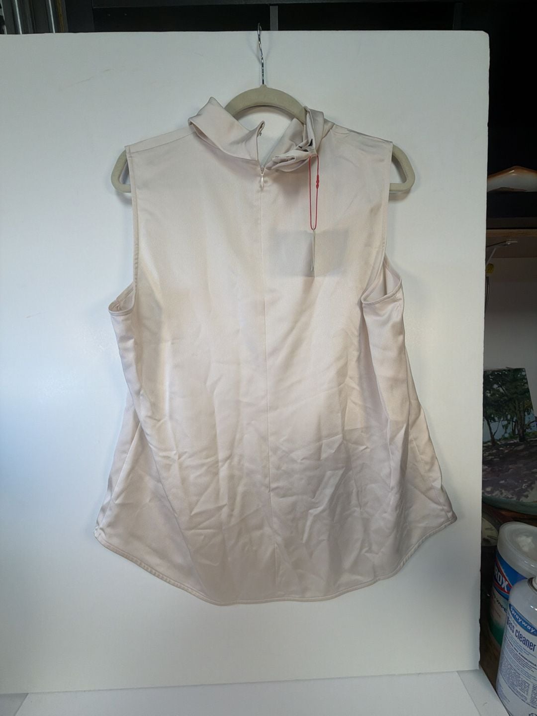 Anne Klein Ivory Sleeveless Cowl Neck Top Size 16 4