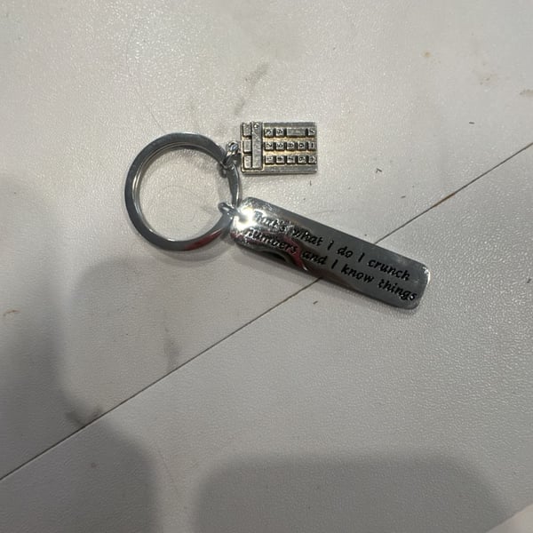 HOLLP Accountant Keychain That's What I Do I Crunch Numbers and I Know Things