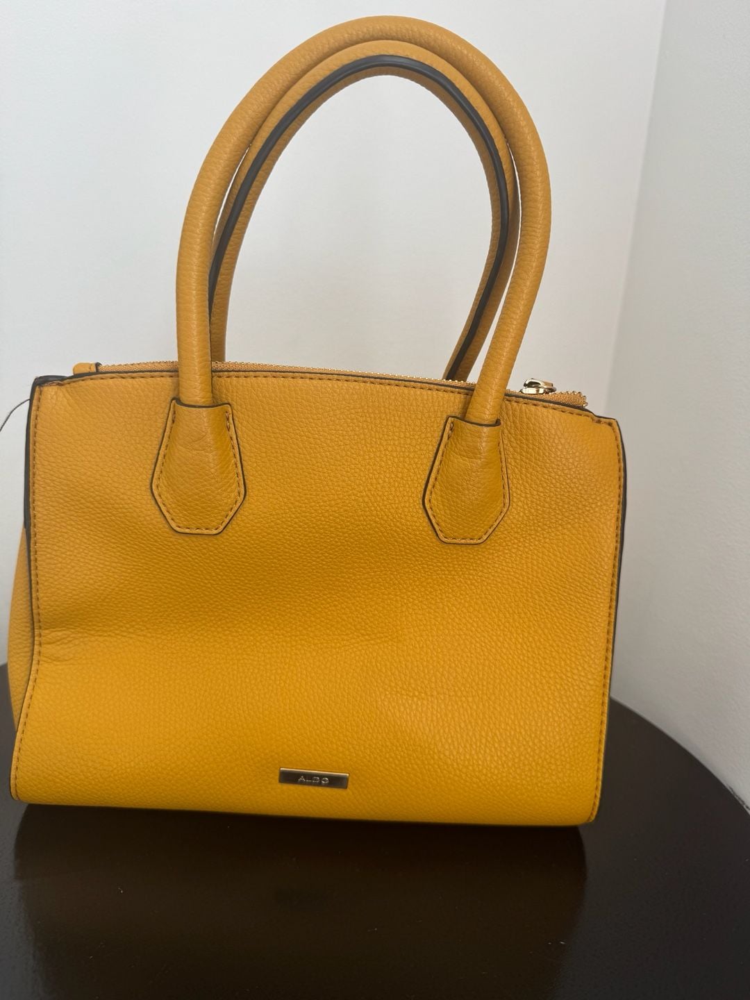 Aldo Mustard Yellow Top Handle Satchel Bag 2