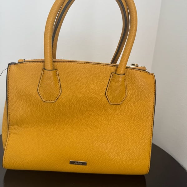 Aldo Mustard Yellow Top Handle Satchel Bag