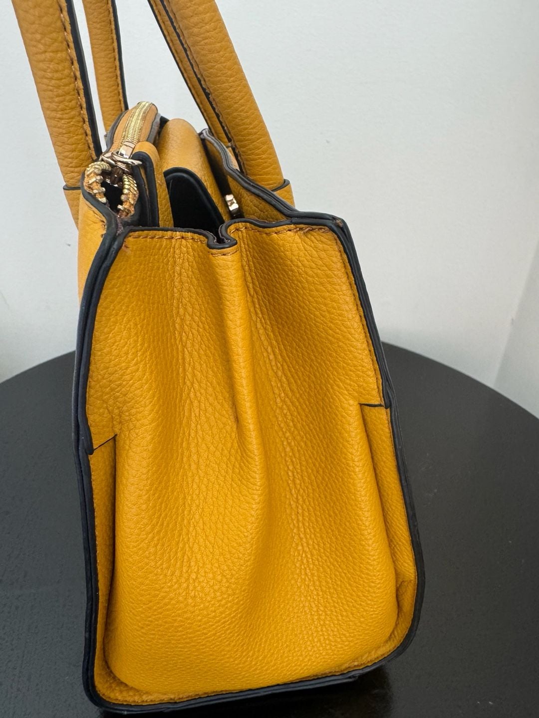Aldo Mustard Yellow Top Handle Satchel Bag 4