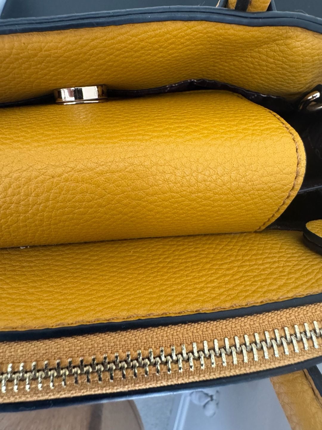 Aldo Mustard Yellow Top Handle Satchel Bag 5