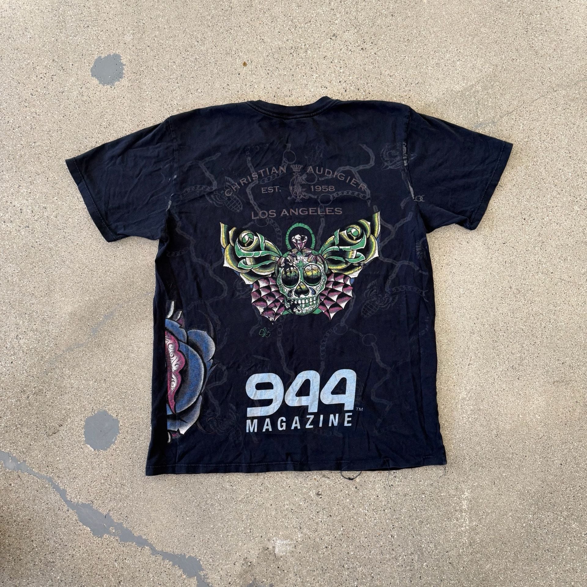Ed Hardy Christian Audigier 944 Magazine promo shirt True Love Black Size Large 7
