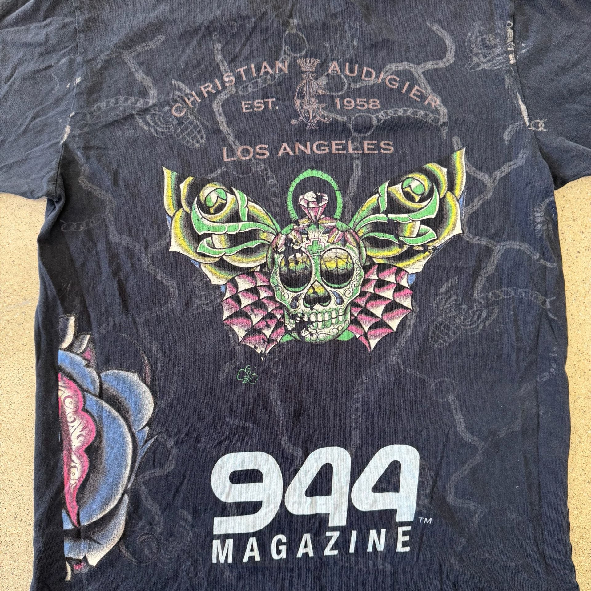 Ed Hardy Christian Audigier 944 Magazine promo shirt True Love Black Size Large 8