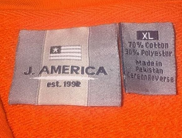 J. America Illinois Fighting Illini Hoodie Size XL Orange Pullover 4