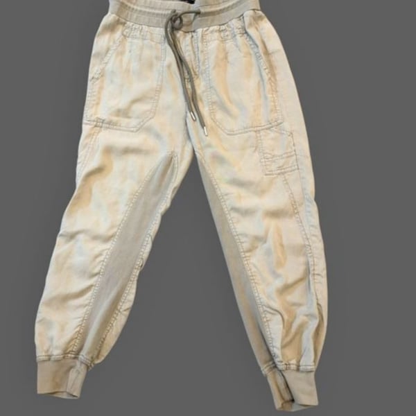 Quince Lyocell Jogger Pants Size M Tanish Green Cargo