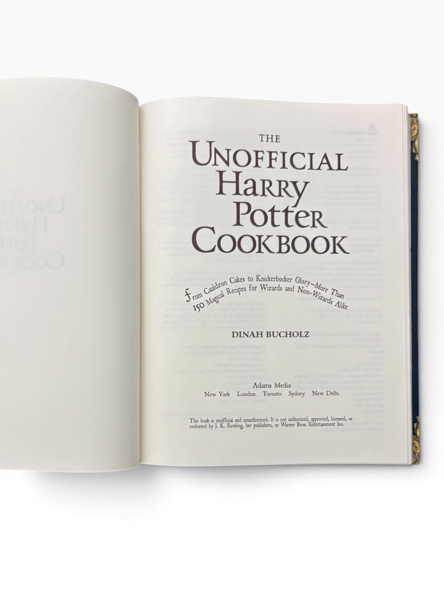 The Unofficial Harry Potter Cookbook by Dinah Bucholz Hardcover 2