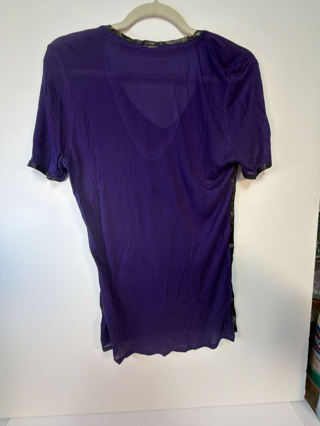 Zadig & Voltaire Tino Foil V-Neck Short-Sleeve Tee Purple L 8