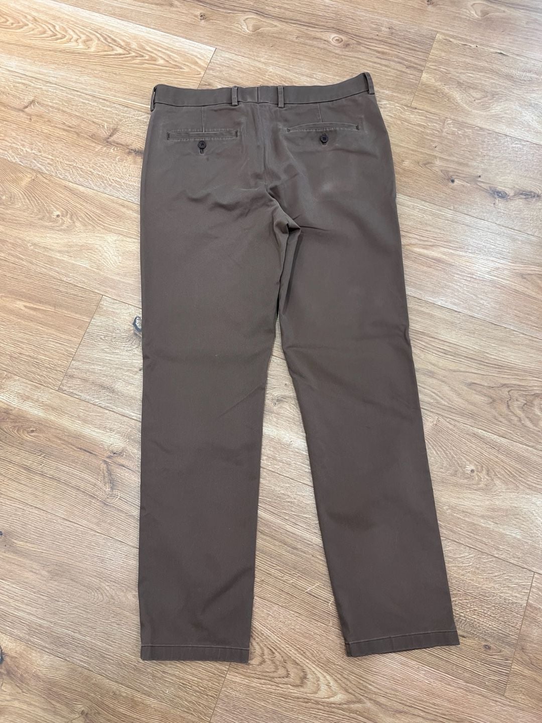 Charles Tyrwhitt Chino Pants Size 34W 32L Brown Cotton Blend Trousers Fair 15