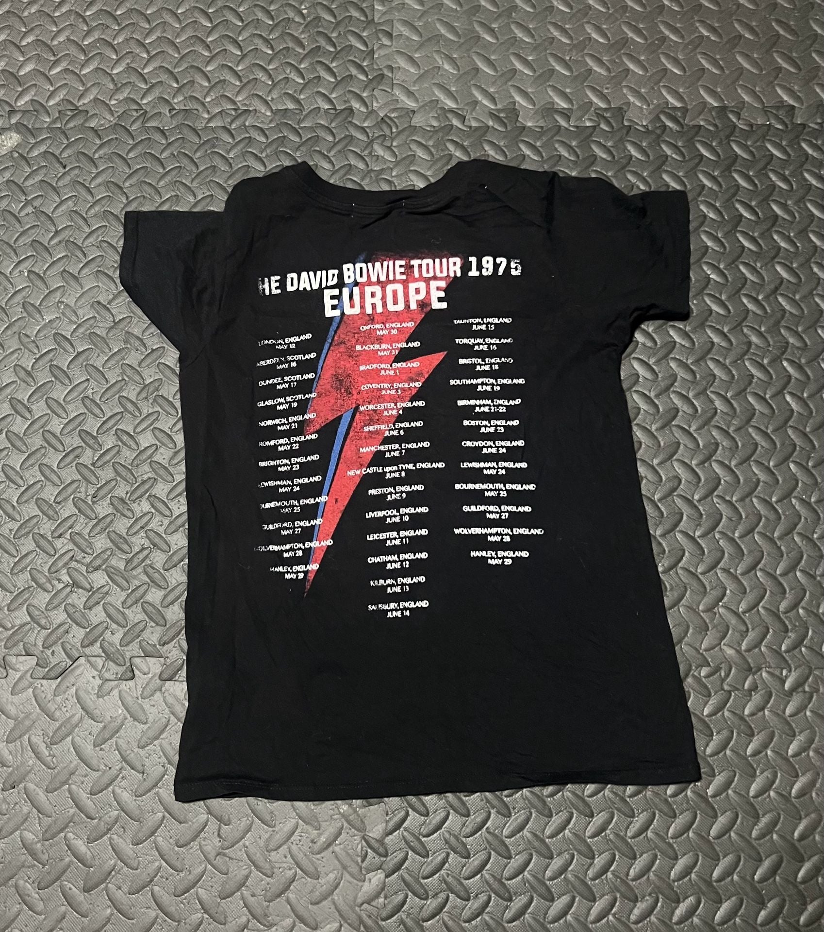 Daydreamer David Bowie 1975 Europe Tour T-Shirt Size XS Black 4