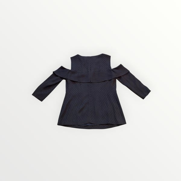 Hugo Boss Ikyana Cold Shoulder Top Size 10 Black