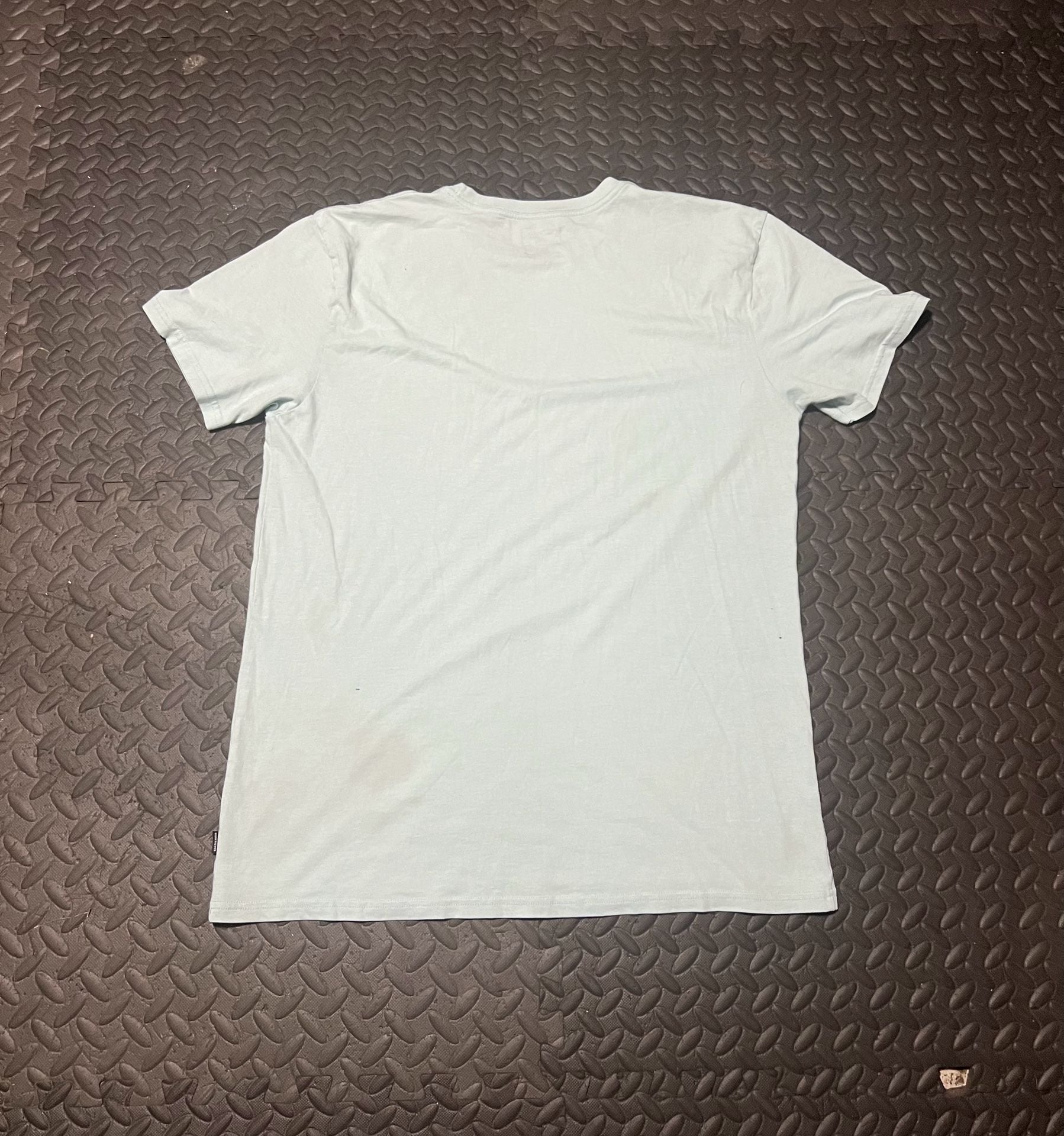 Quiksilver Graphic T-Shirt Size L Light Blue Palm Volcano Since Day One 4