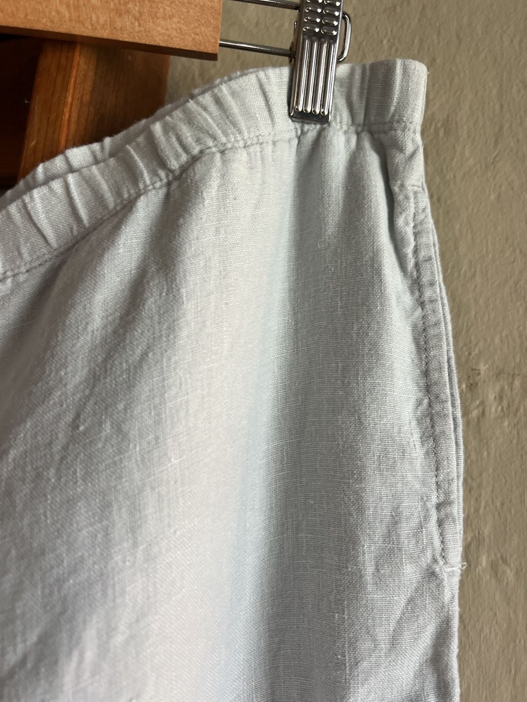 J.Jill Linen Wide Leg Pants Light Blue Lagenlook Size M 5
