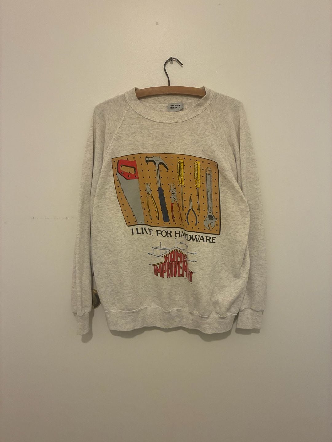 Stanley DeSantis Home Improvement I Live For Hardware Size L Sweatshirt 2