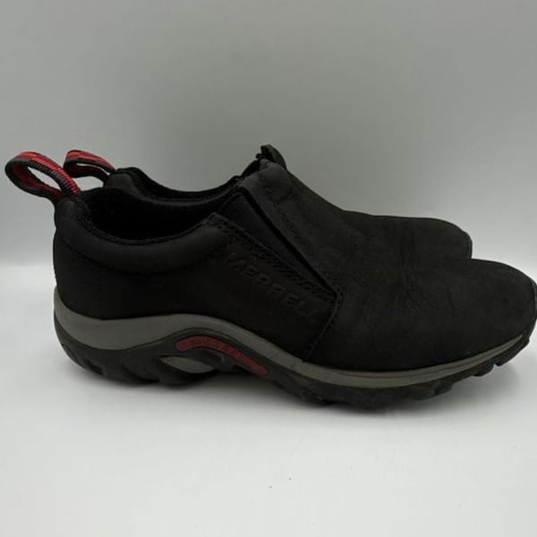 Merrell Jungle Moc Nubuck Black Slip On Hiking Shoes
Size 6.5 W
#874