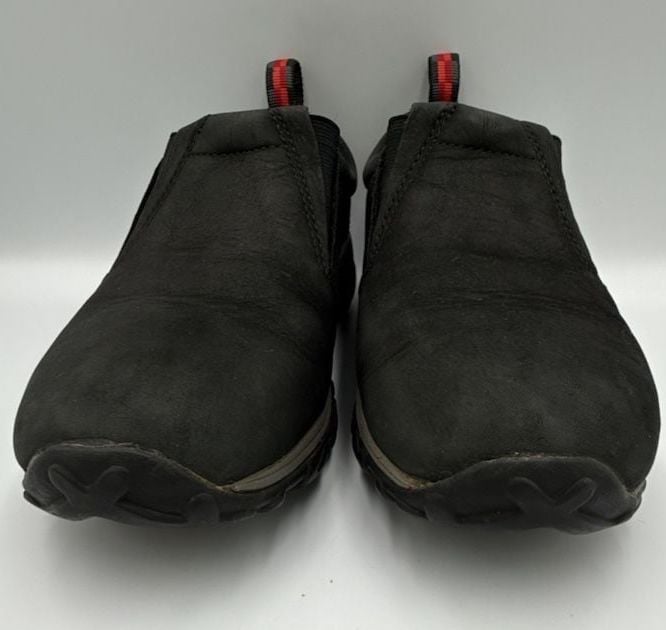Merrell Jungle Moc Nubuck Black Slip On Hiking Shoes
Size 6.5 W
#874 8