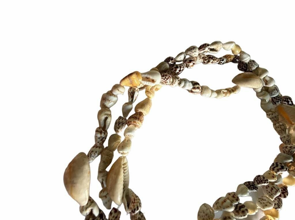 Vintage Handcrafted Real Sea Shell Beaded Long Necklace 8