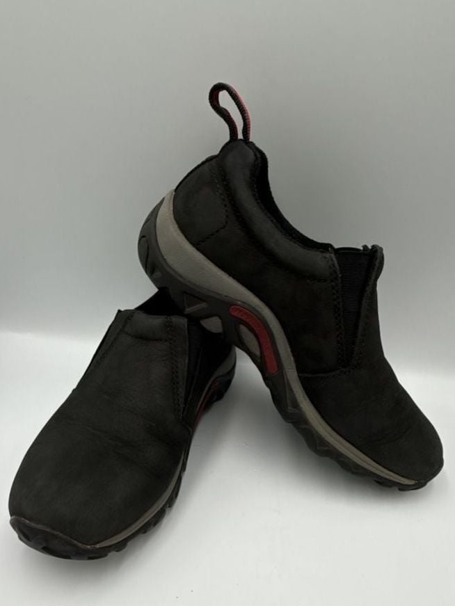 Merrell Jungle Moc Nubuck Black Slip On Hiking Shoes
Size 6.5 W
#874 12