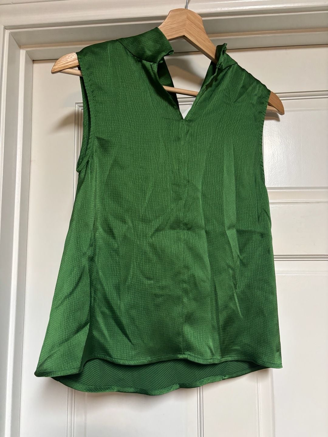 MOTF Green Silk Cowl Neck Blouse 3