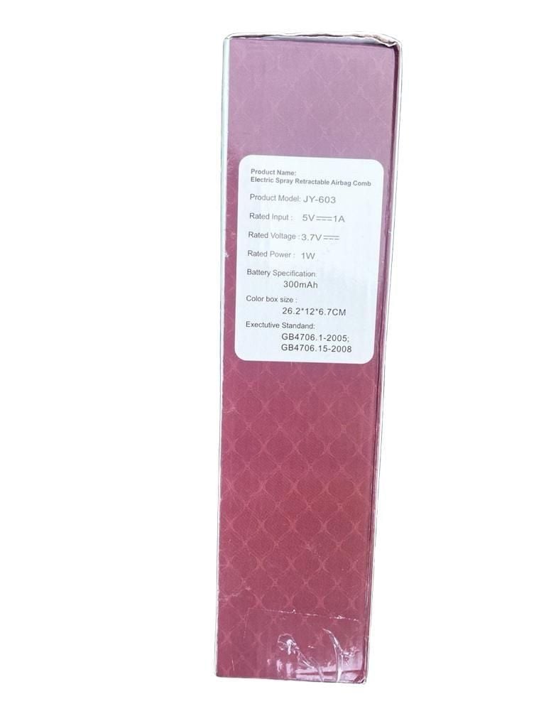 Electric Spray Retractable Air Cushion Comb JY-603 Pink 3
