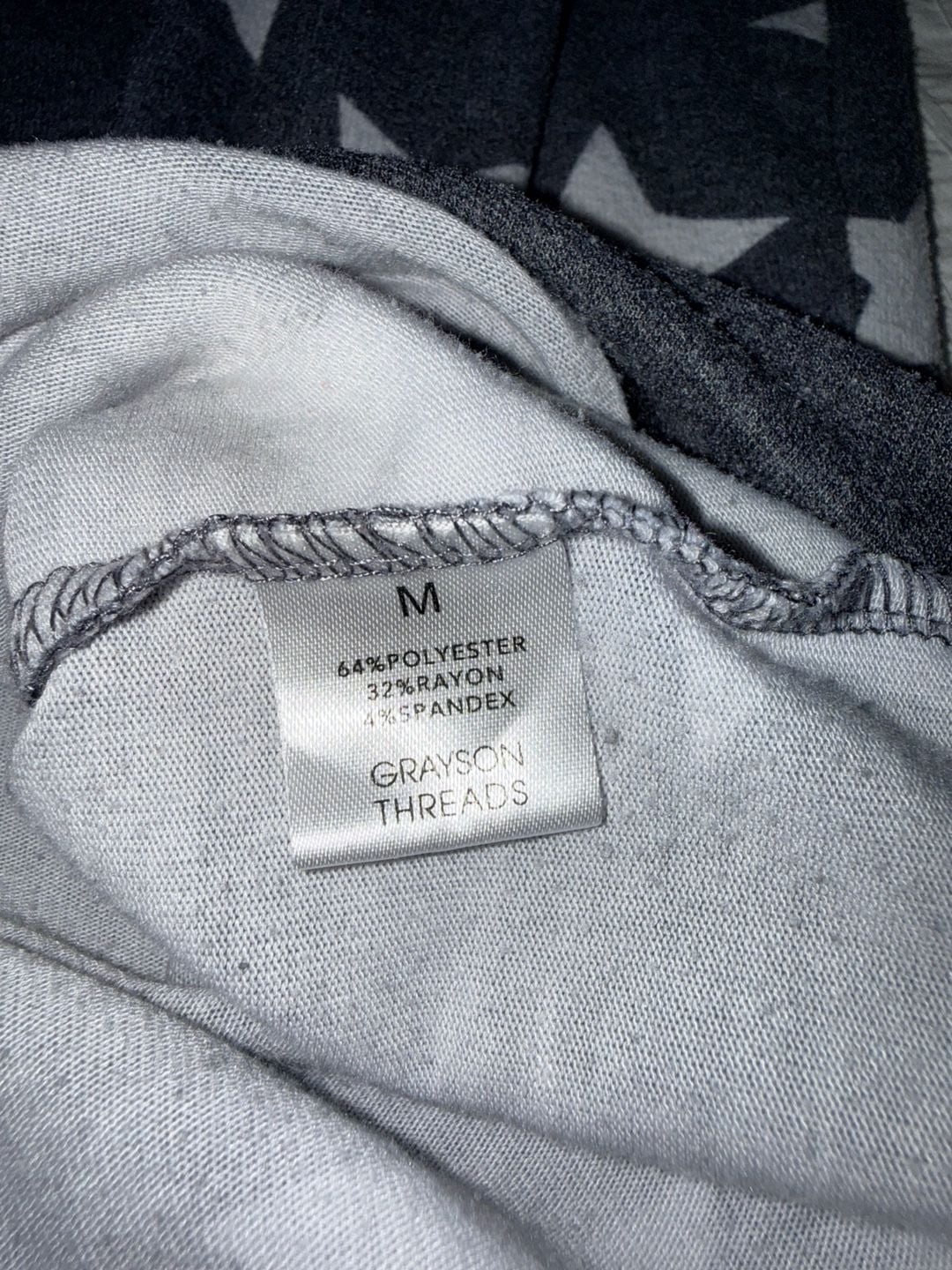Grayson Threads Star Print Sweatshirt Size M Gray White 5