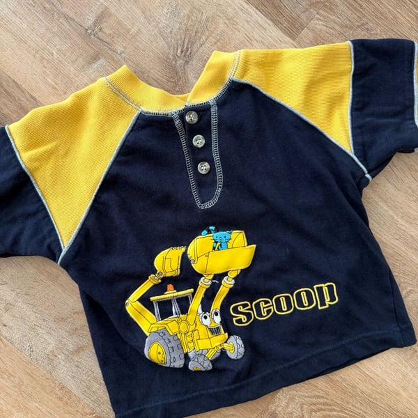 Vintage 2001 Bob the Builder Construction Vehicle “scoop”Long Sleeve Shirt 