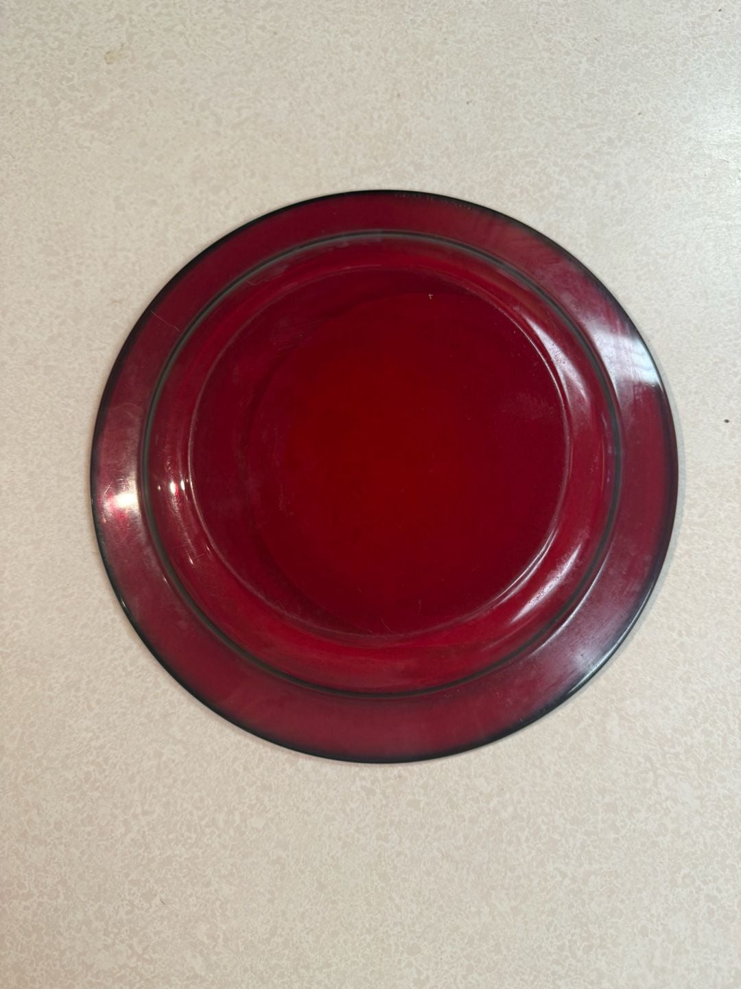Arcoroc Classique Ruby Red Glass Salad Plate France 2