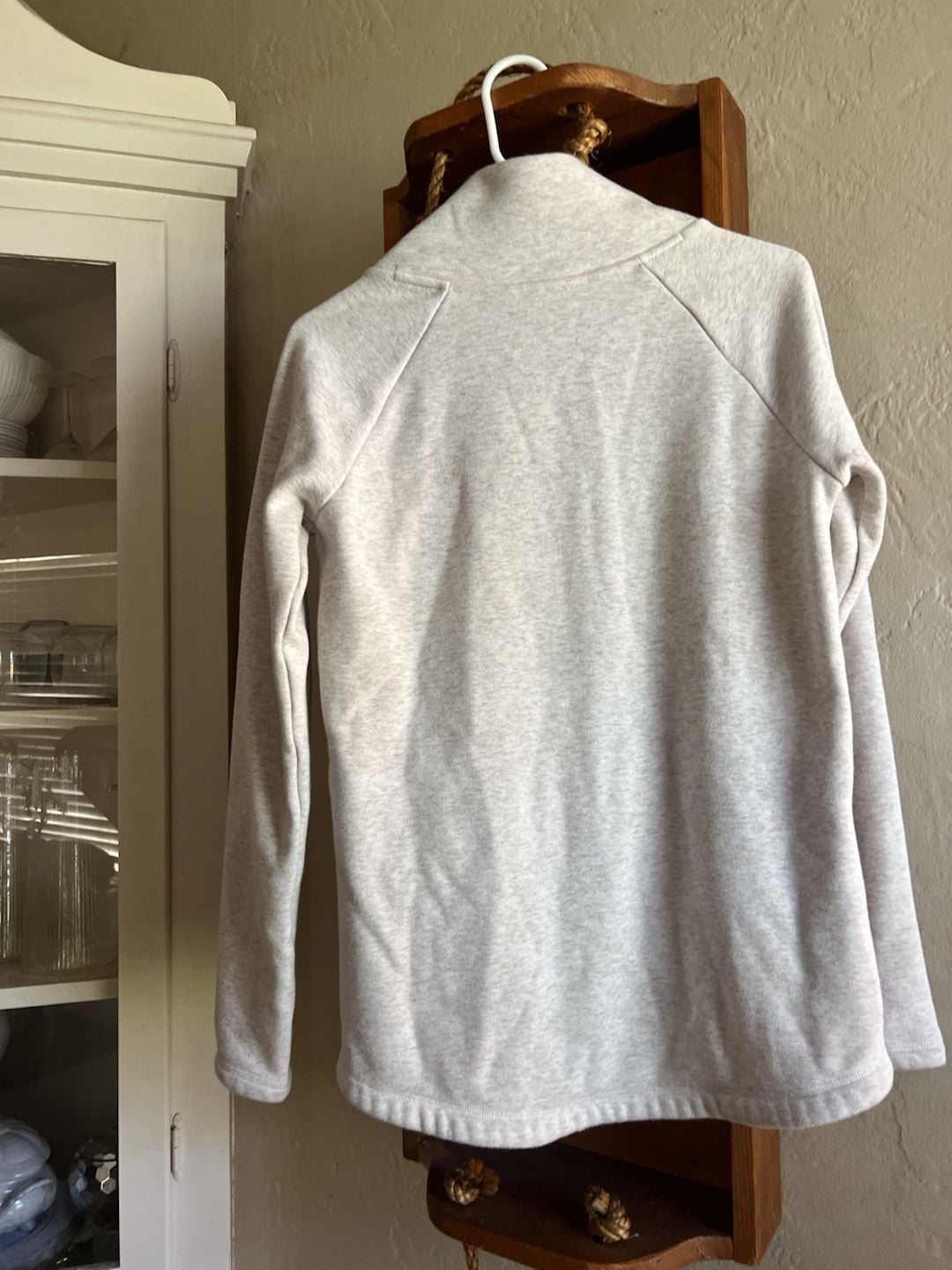 Athleta Cozy Karma Asymmetrical Pullover Sweatshirt Gray XS 3