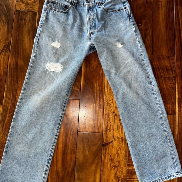 Levi's 501 Vintage 1995 Distressed Denim Jeans 33x29