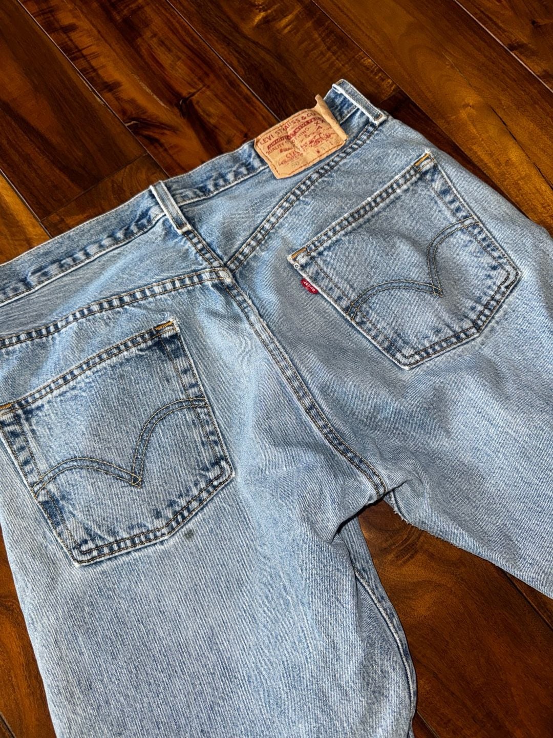 Levi's 501 Vintage 1995 Distressed Denim Jeans 33x29 7