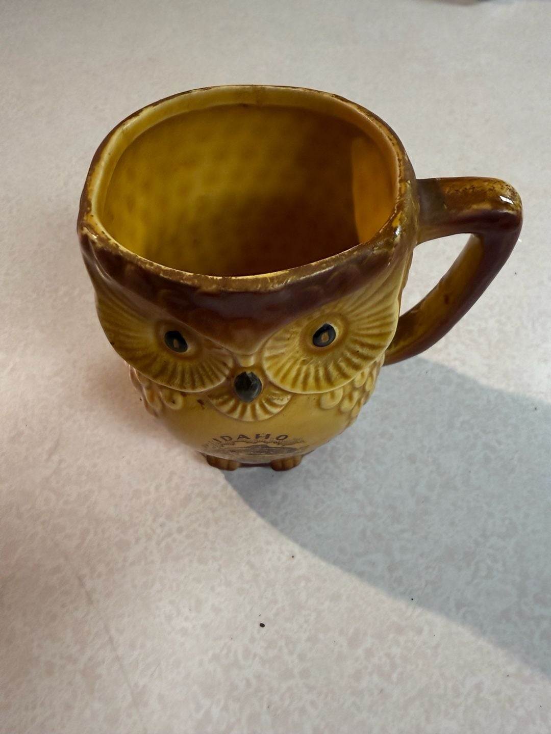 Vintage Idaho Owl Figural Ceramic Mug Made In Japan 3