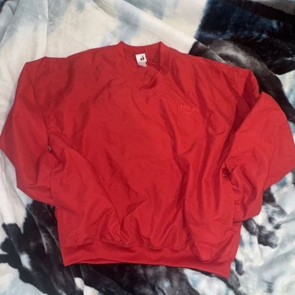 Vikings Staff Windbreaker Size M Red Pullover Jacket