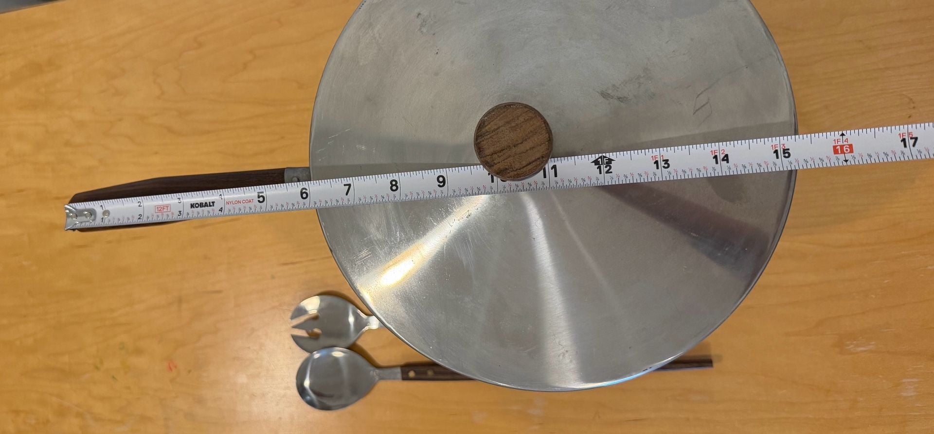 Vintage Mid Century Modern Fraser Denmark Fondue Pot: Stainless Steel 12