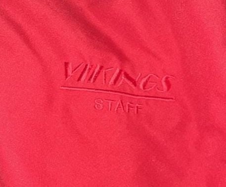 Vikings Staff Windbreaker Size M Red Pullover Jacket 3